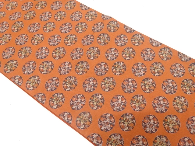 JAPANESE FUKURO OBI / WOVEN FLORAL PLANTS